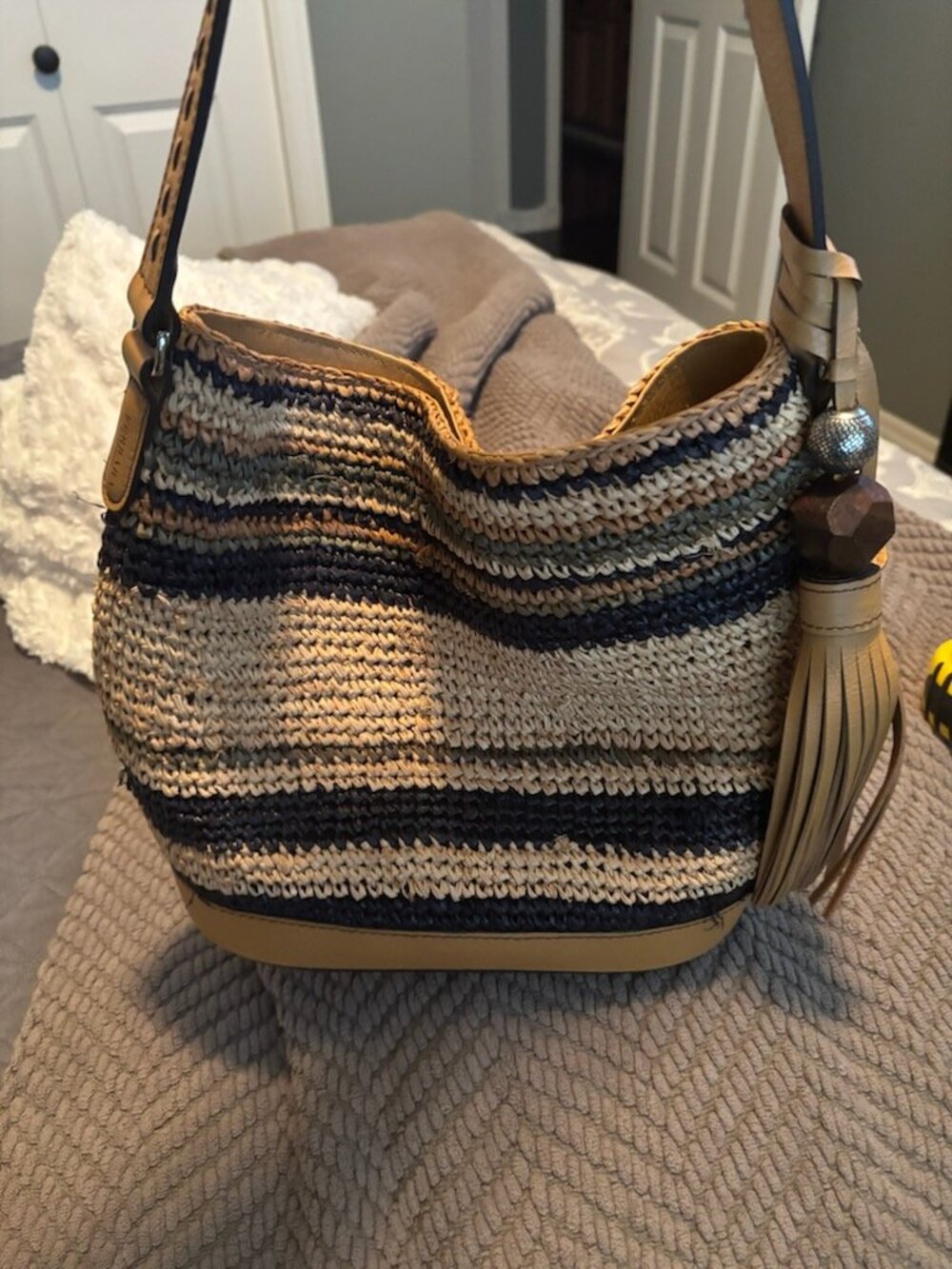 Brighton Ferrara Straw Handbag